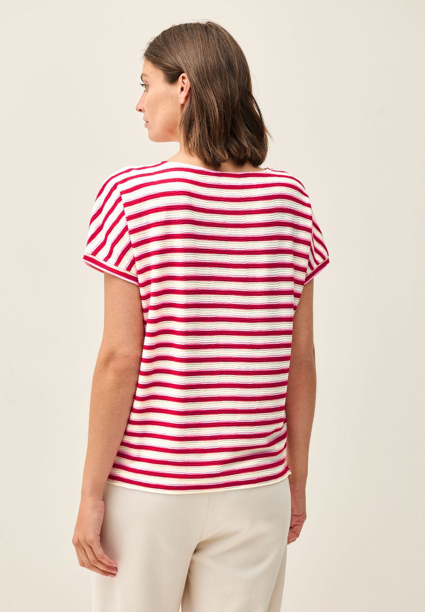 Gestreiftes Strukturshirt