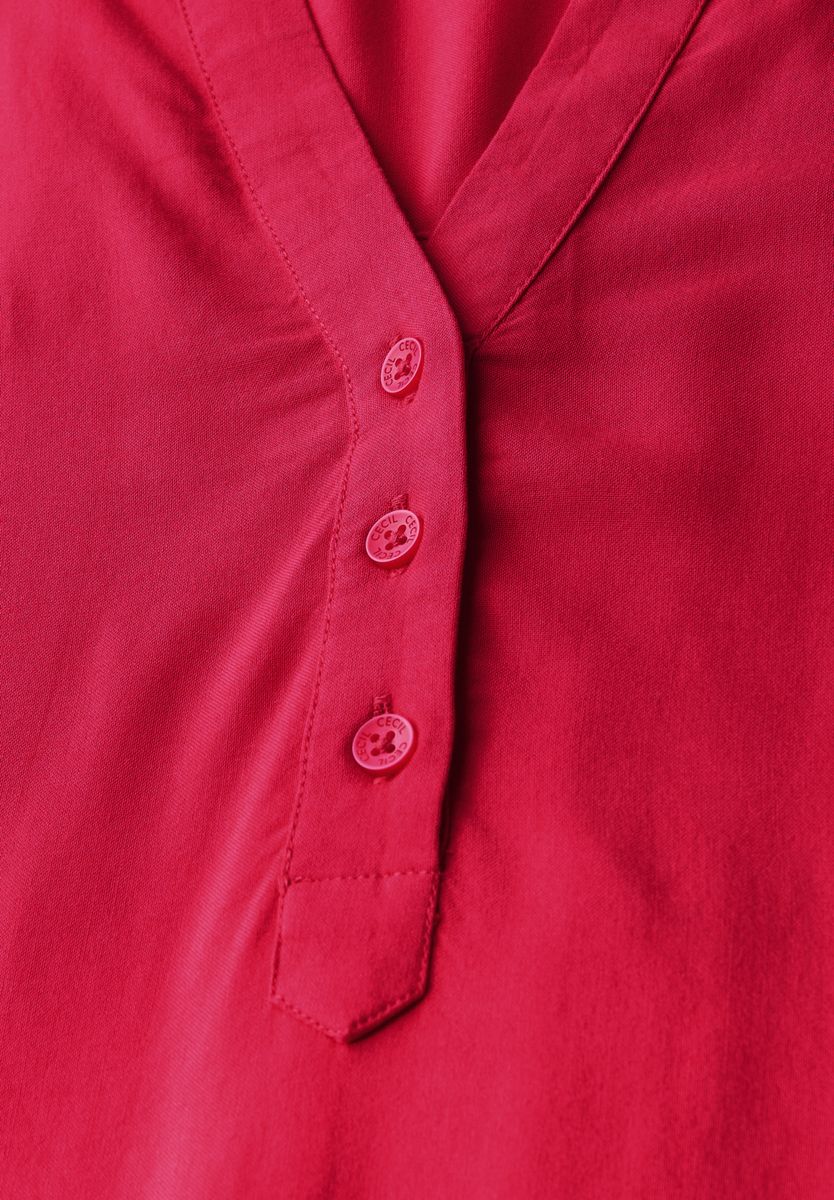 Blusenshirt in Unifarbe