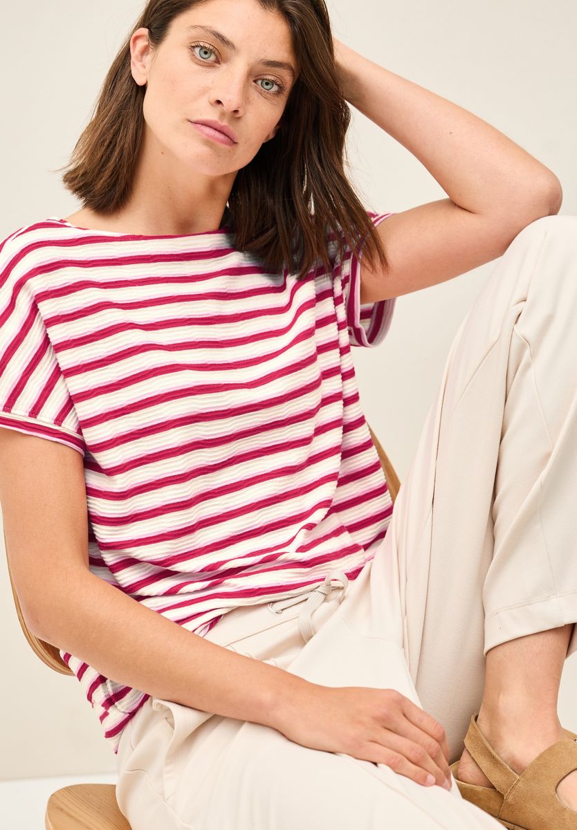 Gestreiftes Strukturshirt