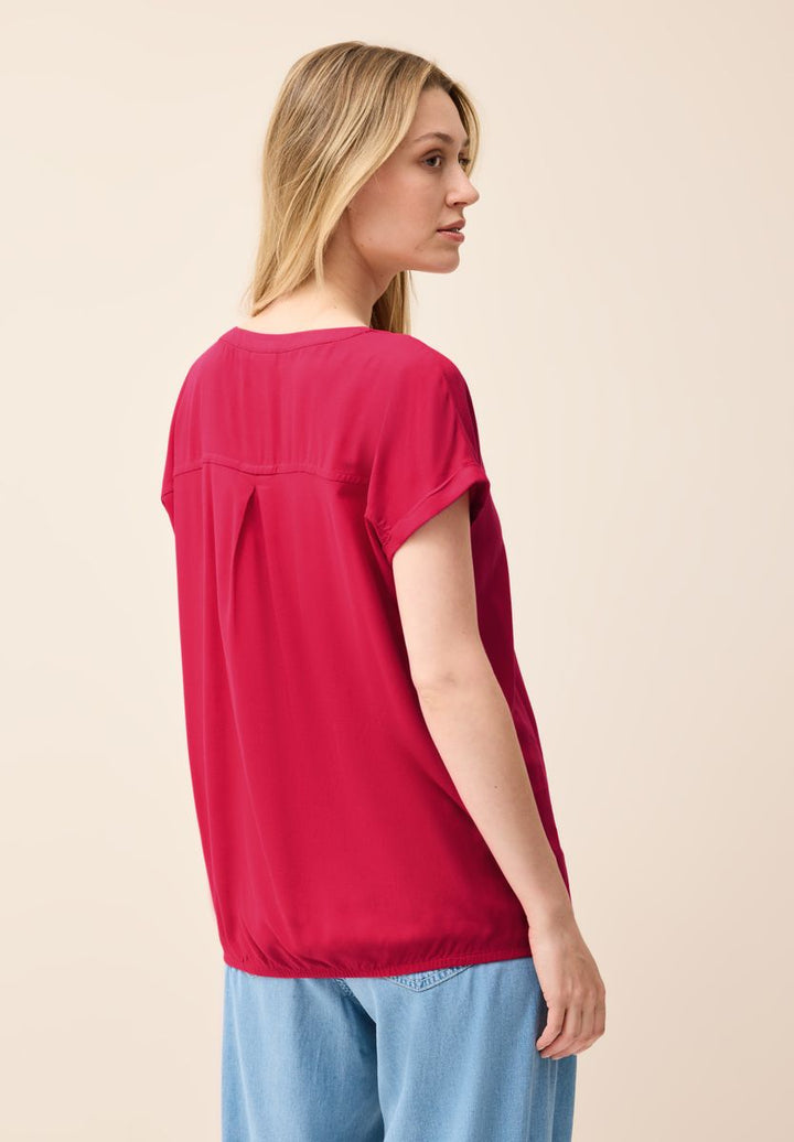 Blusenshirt in Unifarbe