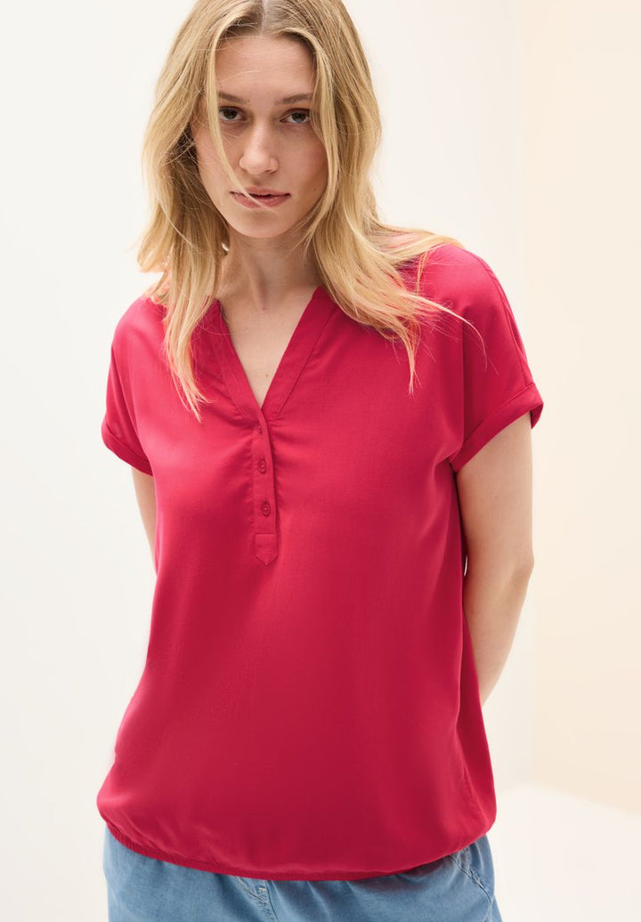 Blusenshirt in Unifarbe