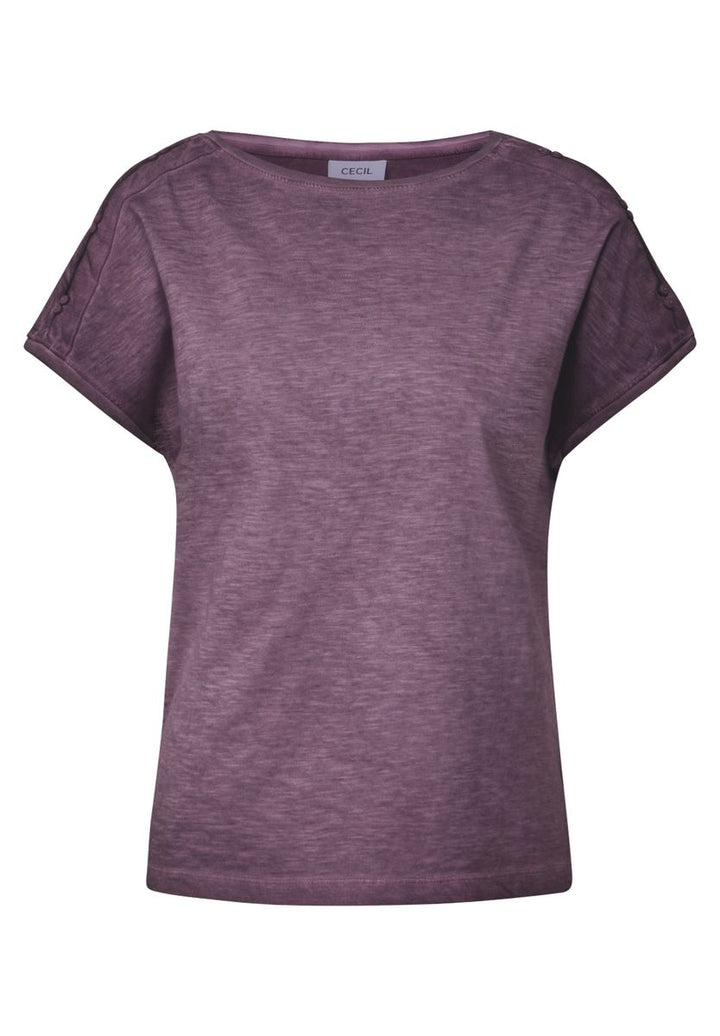 T-Shirt mit Knopfdetail