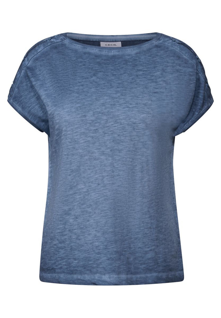 T-Shirt mit Knopfdetail