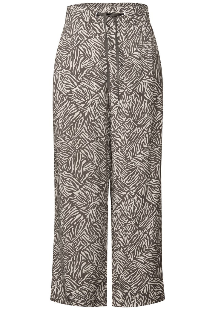 Gemusterte Wide Leg Hose