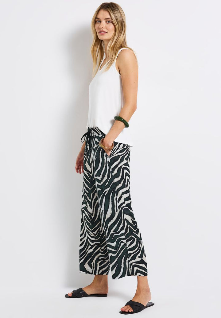 Zebra Wide Leg Hose