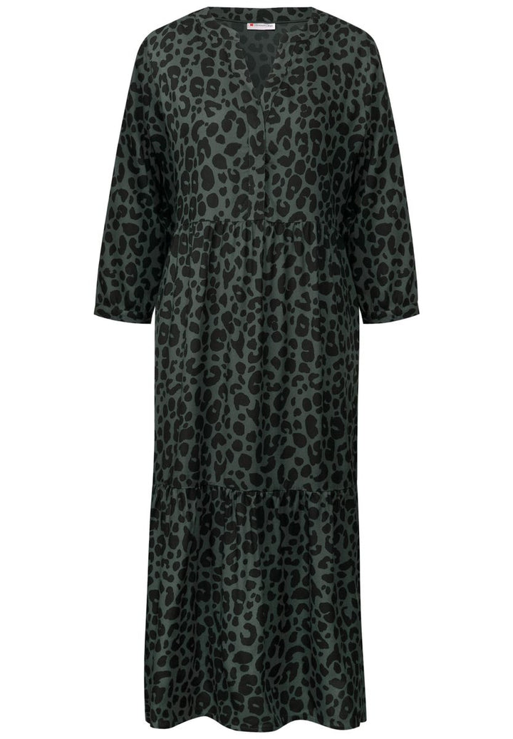 Gemustertes Volant-Kleid