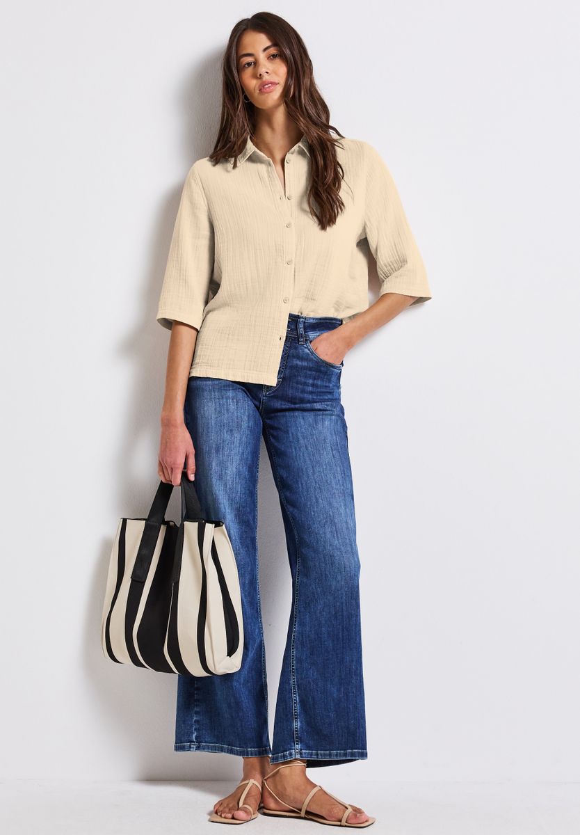 Musselin Hemdbluse