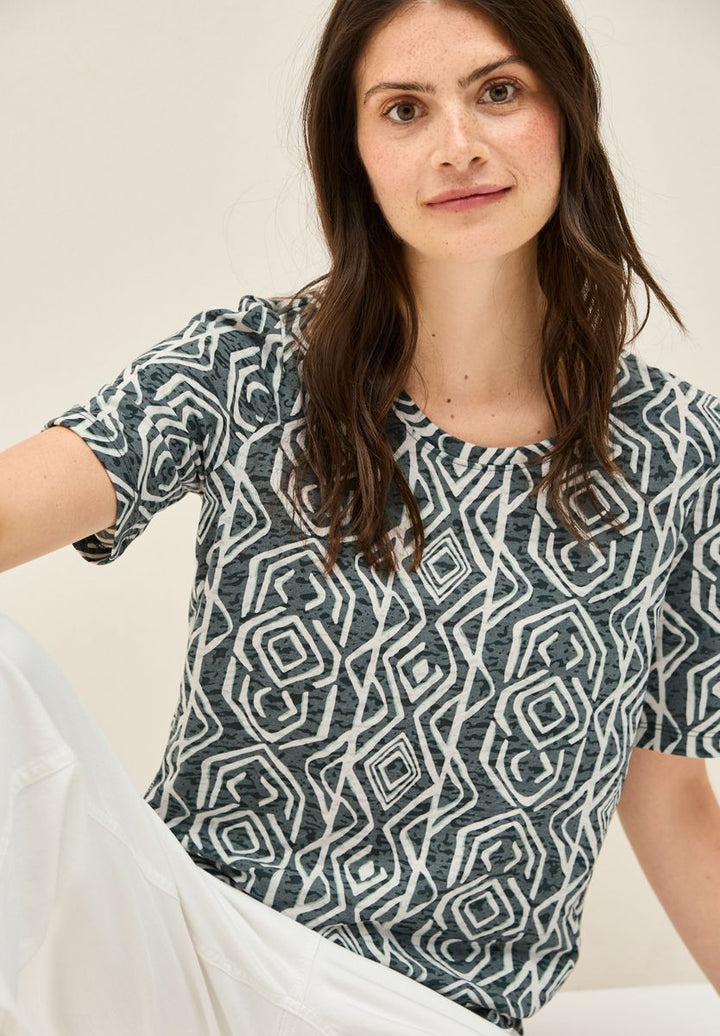 T-Shirt in Ausbrenner-Optik
