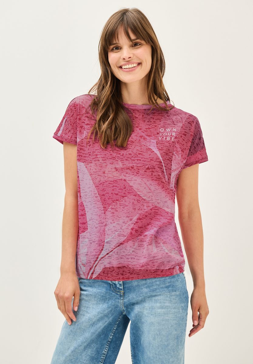 T-Shirt in Ausbrenneroptik