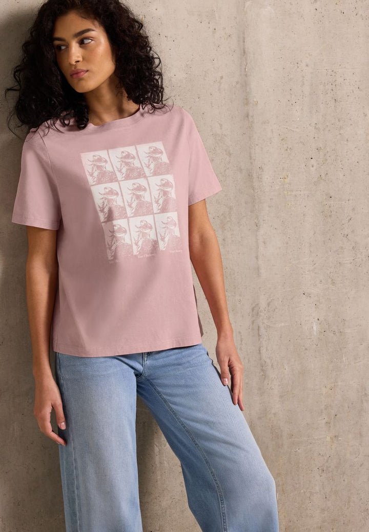 Washed-Look Shirt mit Print