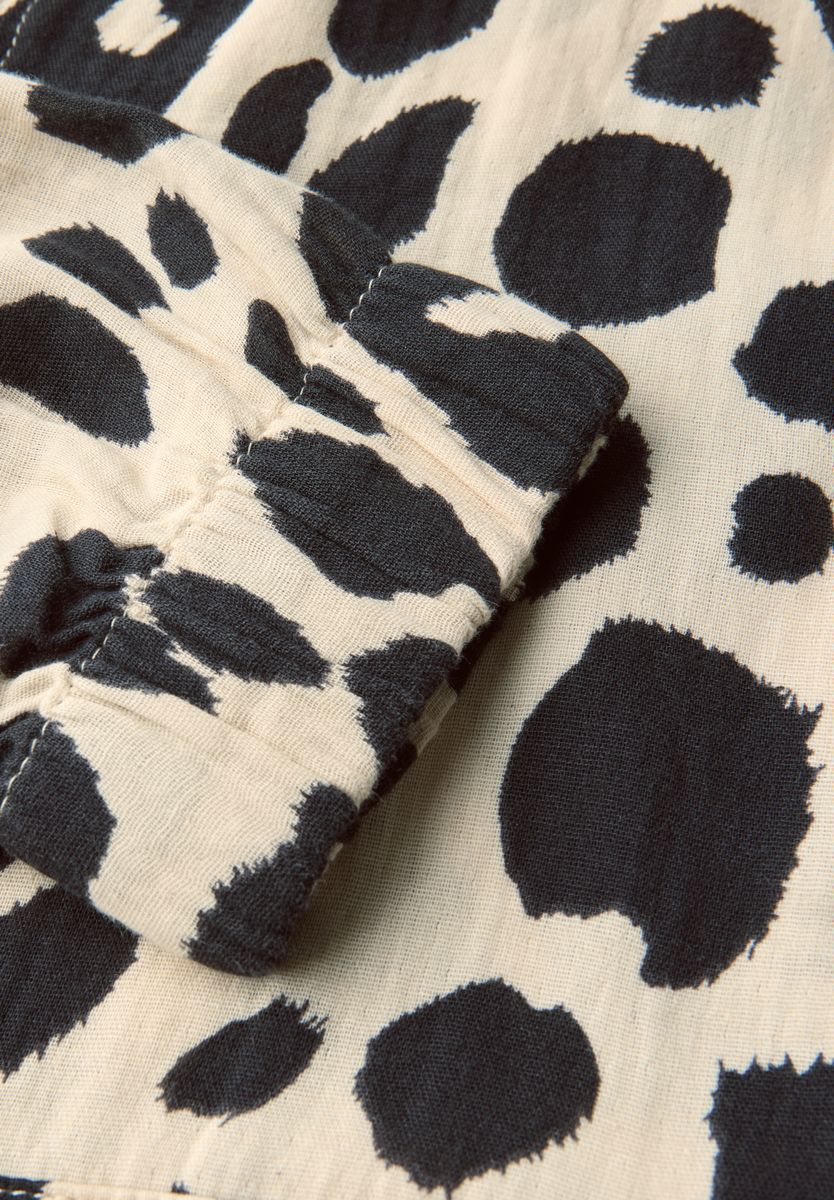 Gemusterter Musselin Blouson