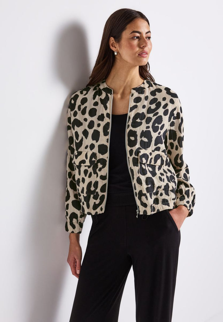 Gemusterter Musselin Blouson