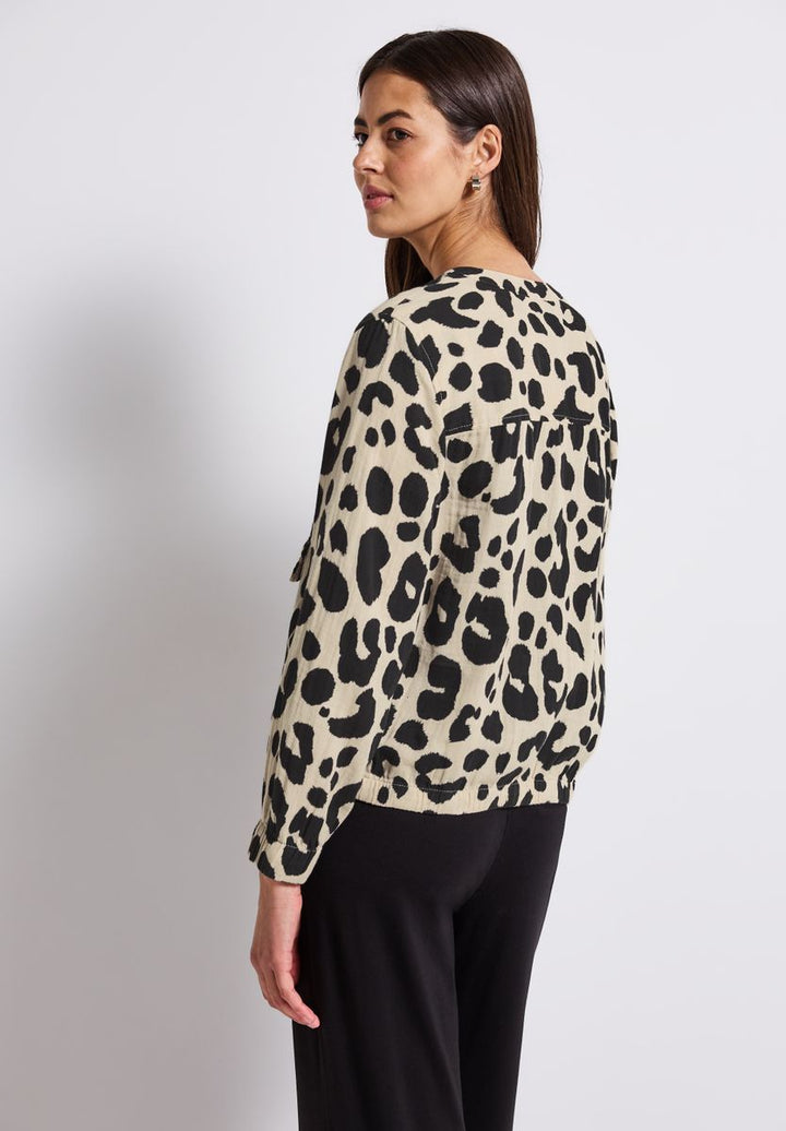 Gemusterter Musselin Blouson