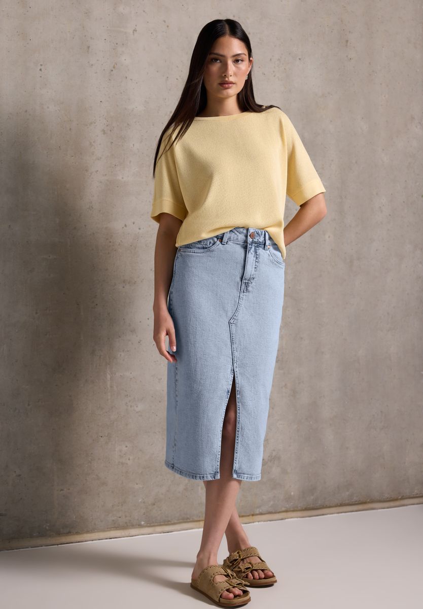 Jeansrock im Bleached-Look