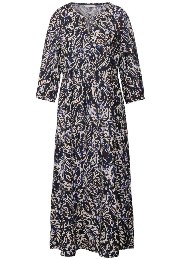 Gemustertes Volant-Kleid