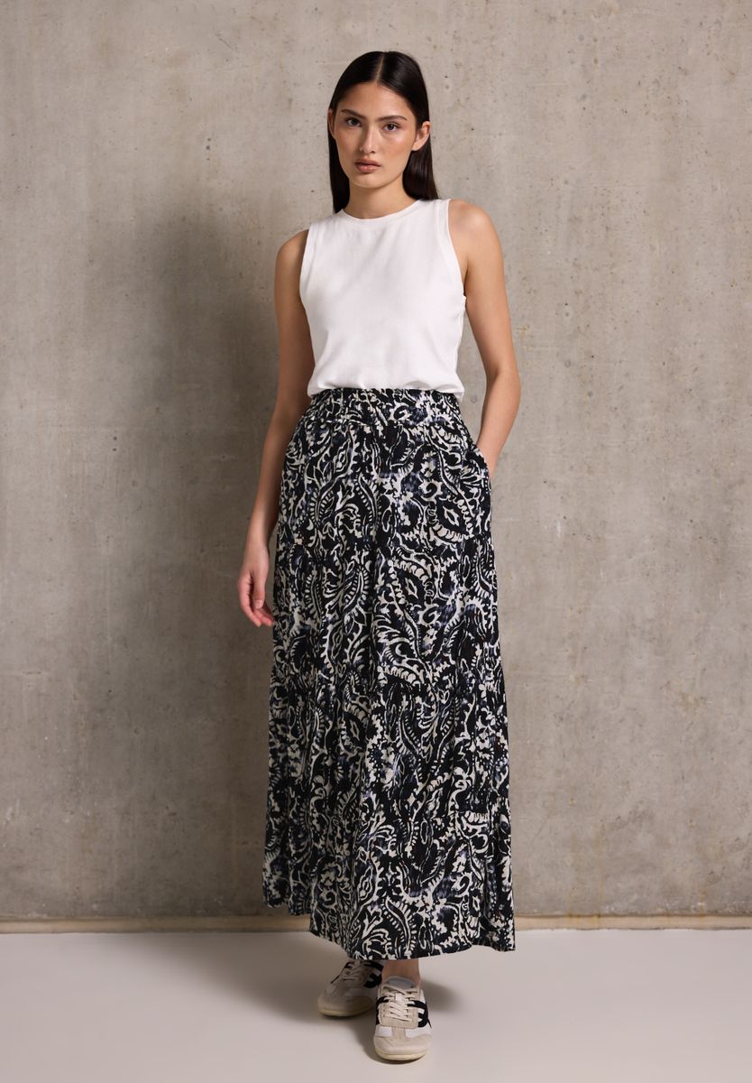 Gemusterter Musselin-Rock