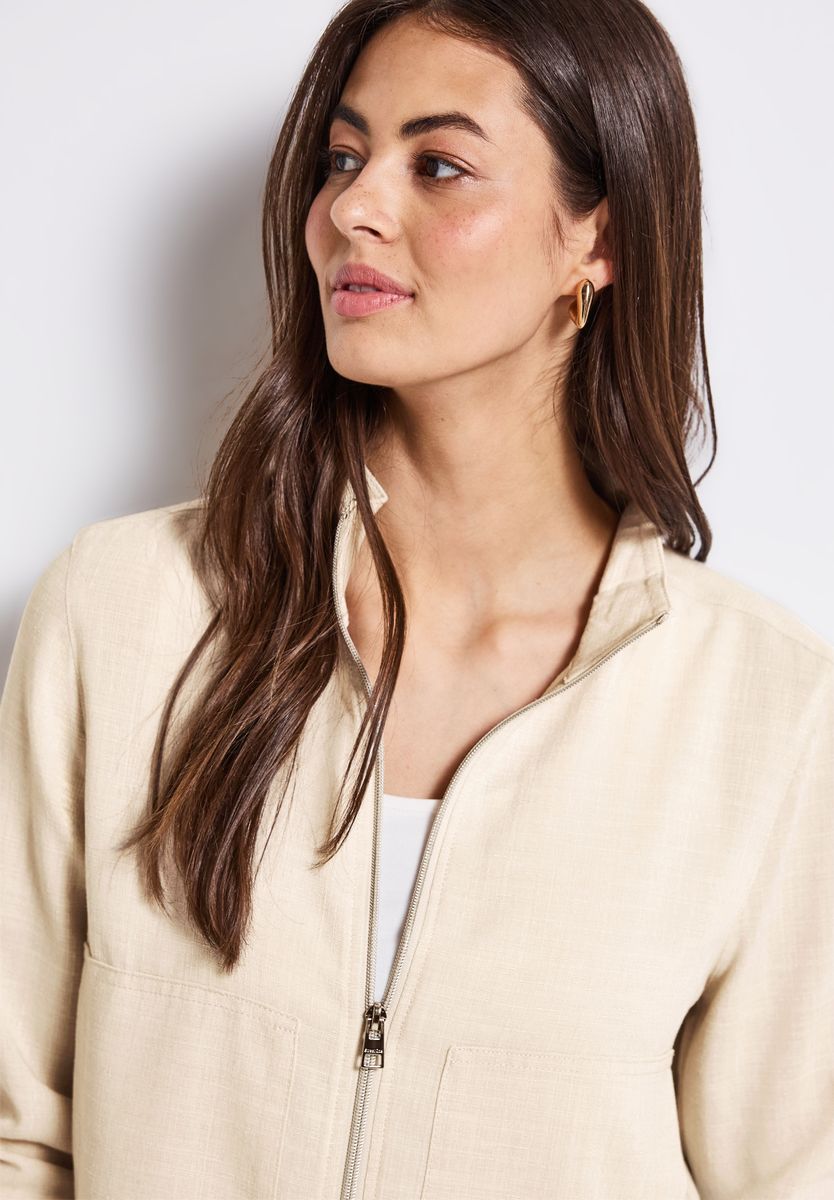 Melange-Look Jacke