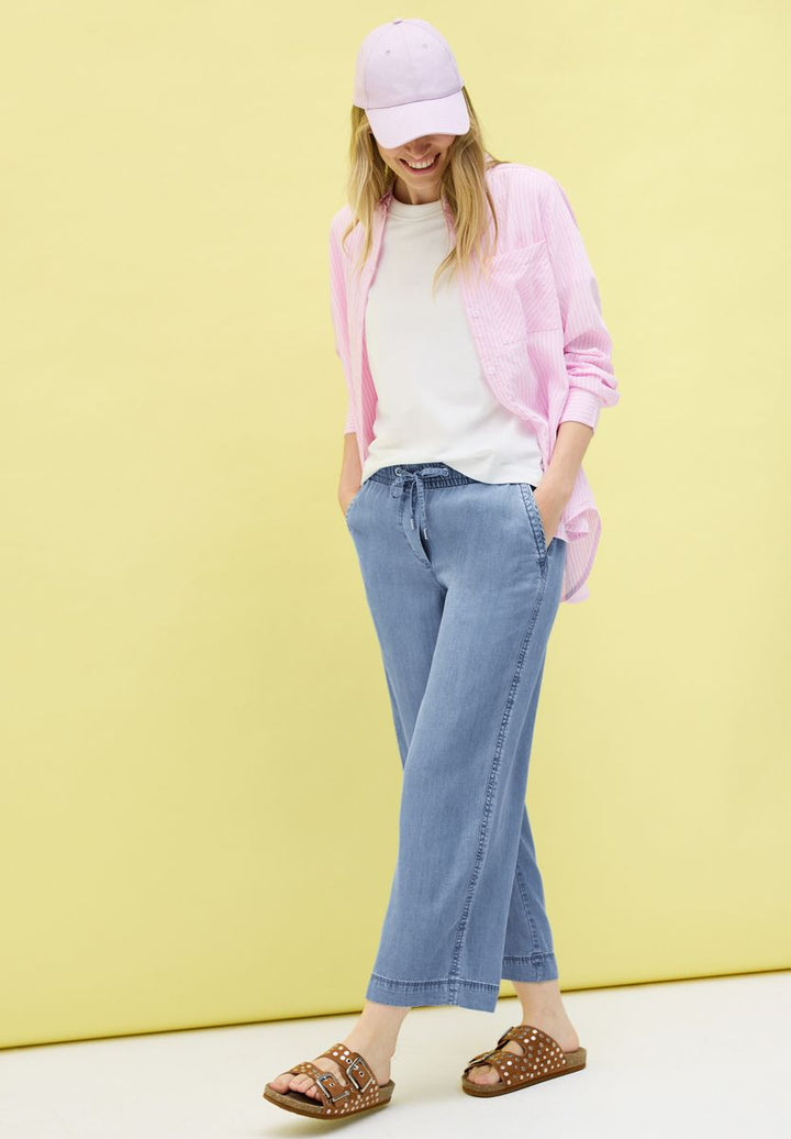 Wide Leg Lyocell-Hose