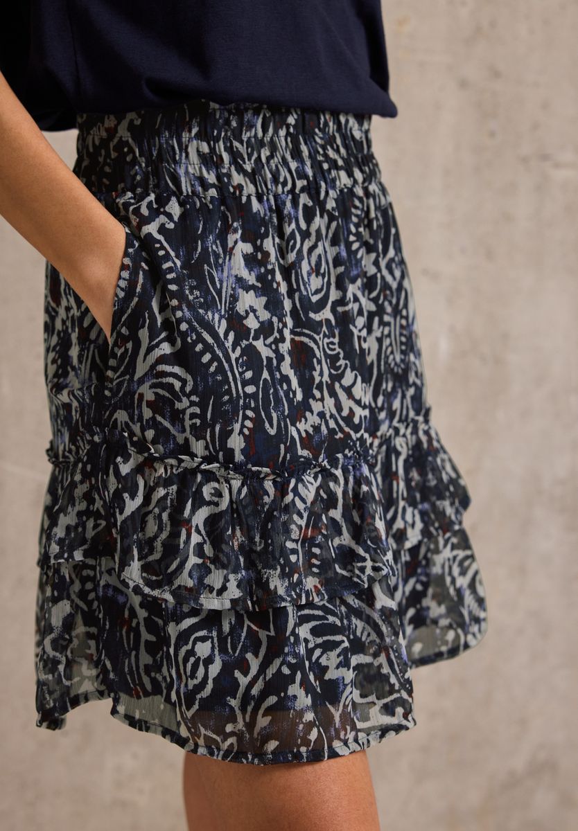 Chiffon-Rock mit Volants
