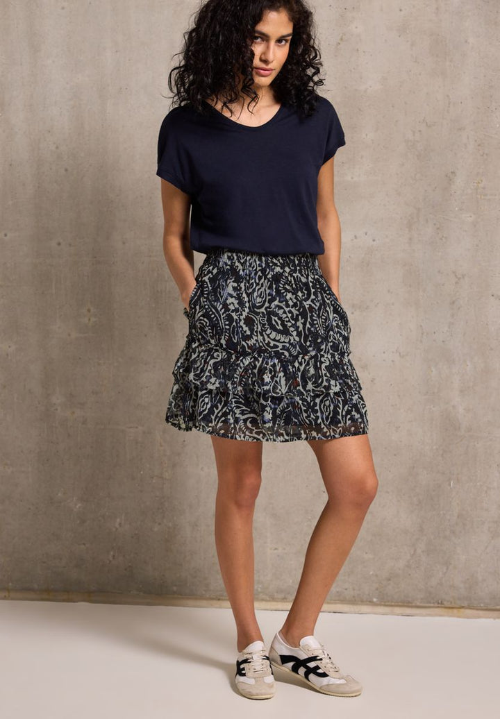 Chiffon-Rock mit Volants