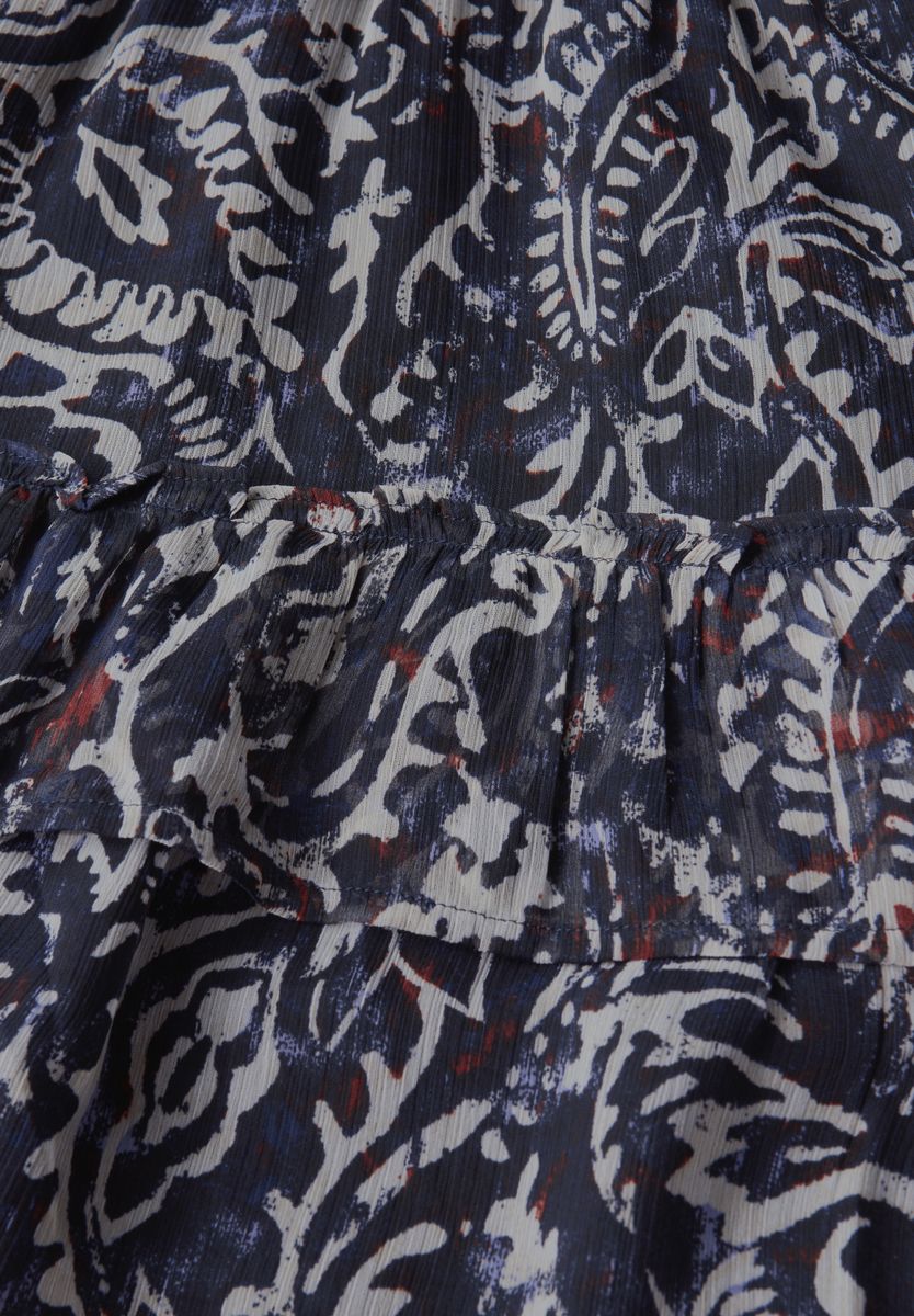 Chiffon-Rock mit Volants