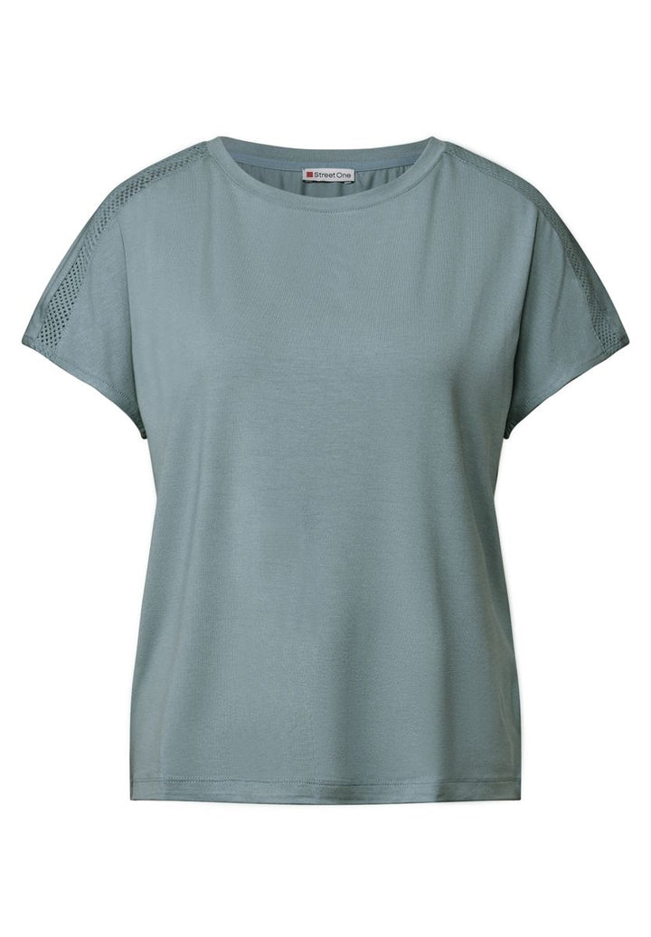 Jersey-Shirt mit Mesh-Detail