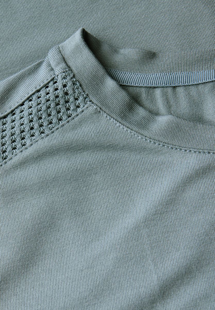 Jersey-Shirt mit Mesh-Detail