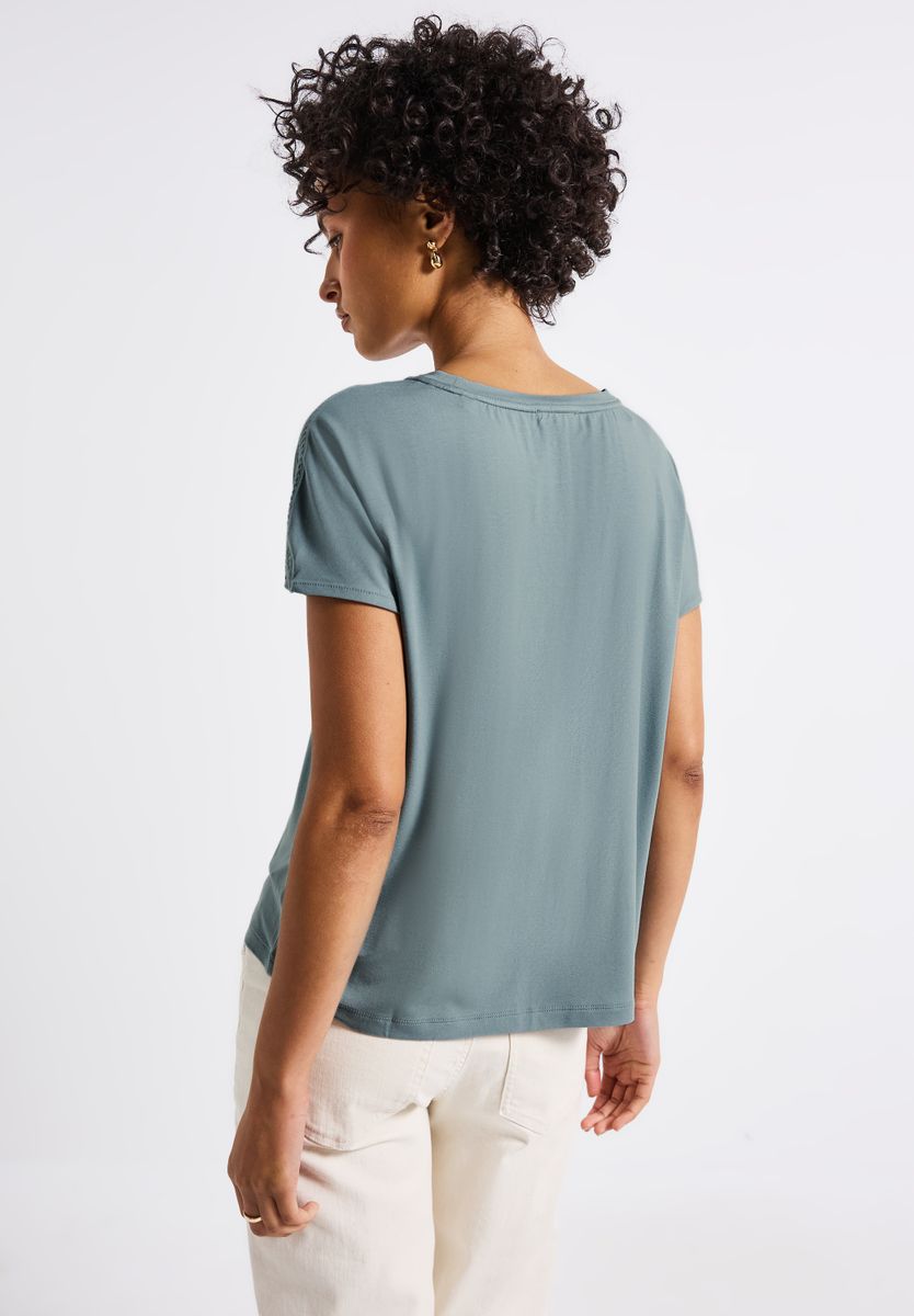 Jersey-Shirt mit Mesh-Detail