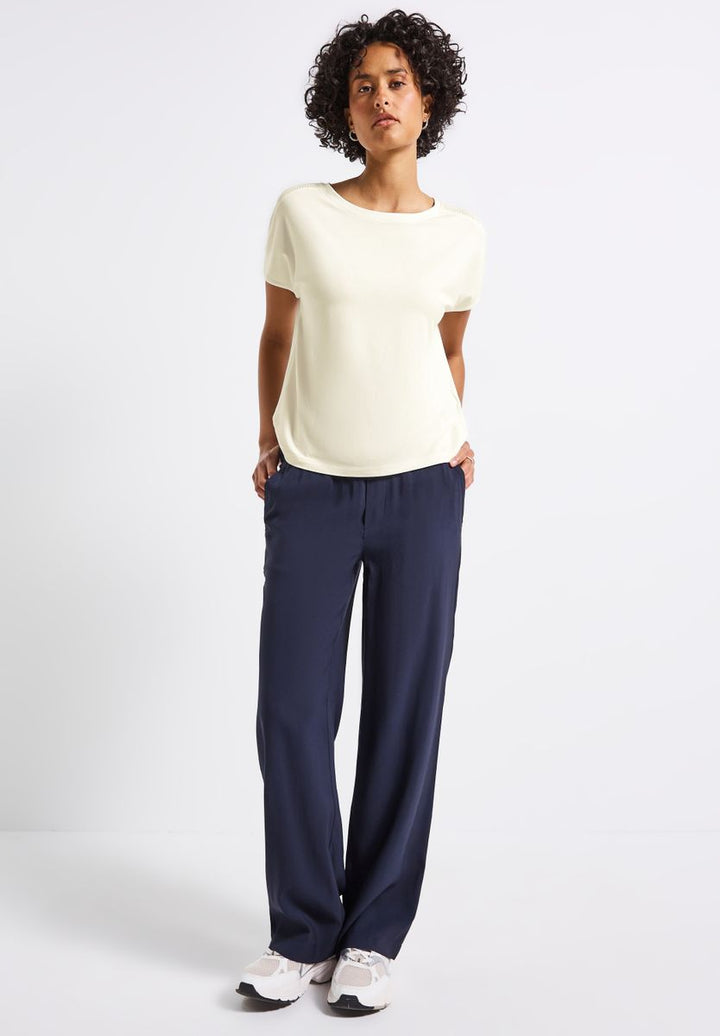 Jersey-Shirt mit Mesh-Detail