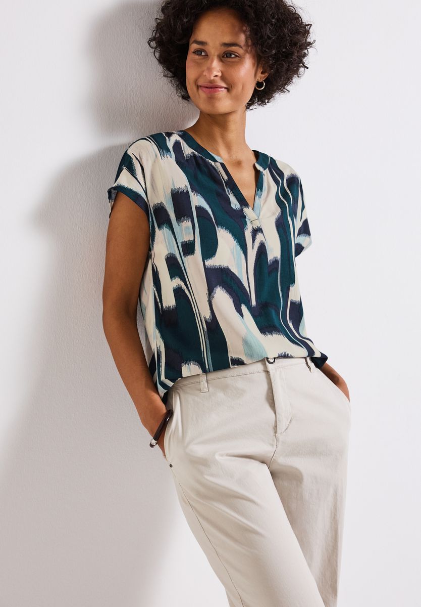 Blusenshirt mit Ikat Print