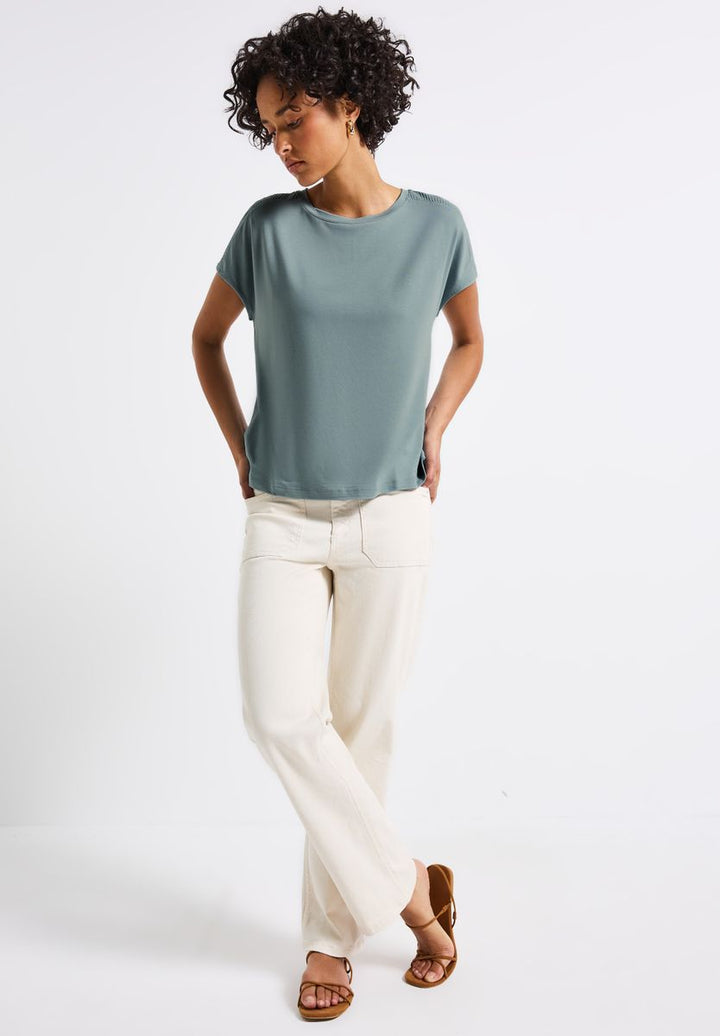 Jersey-Shirt mit Mesh-Detail