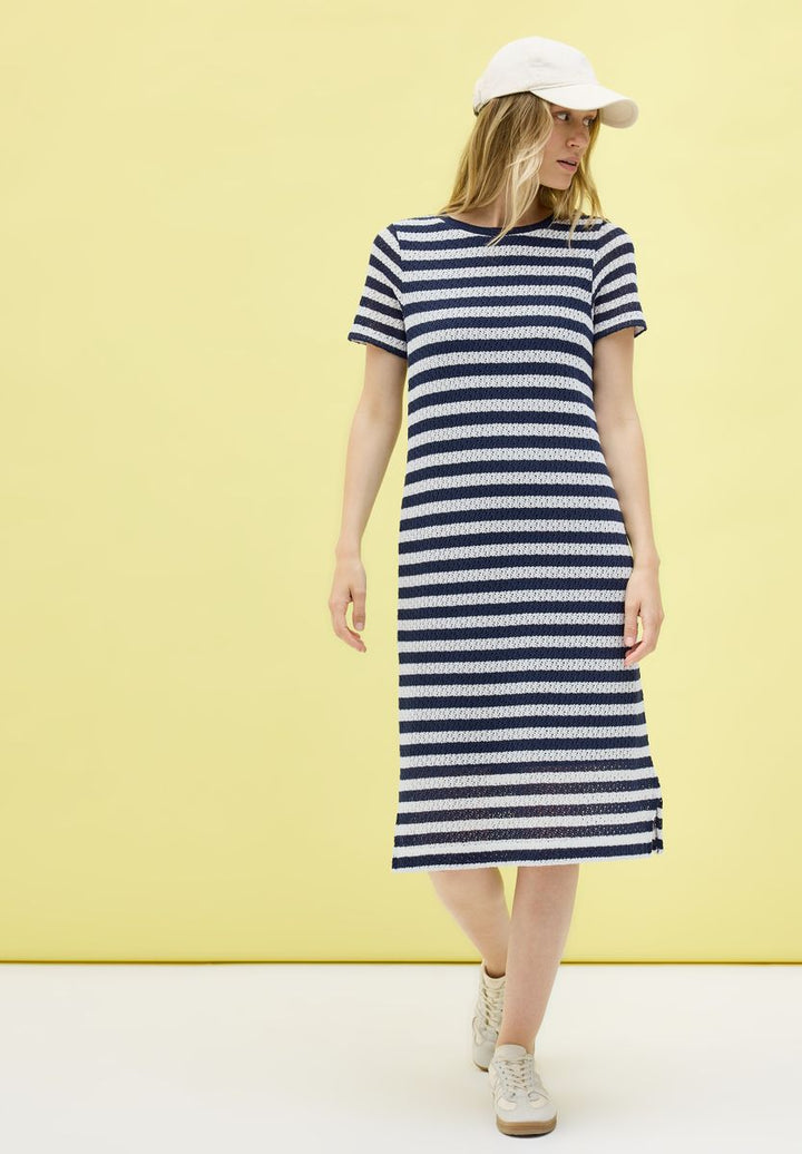 Gestreiftes Ajour-Kleid