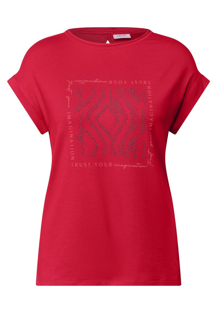Shirt mit Glitzer-Print