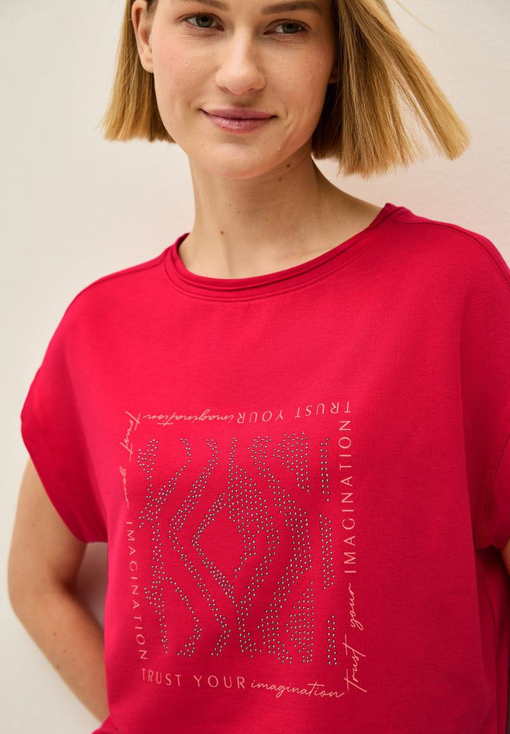 Shirt mit Glitzer-Print