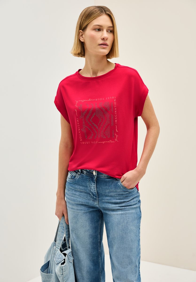 Shirt mit Glitzer-Print