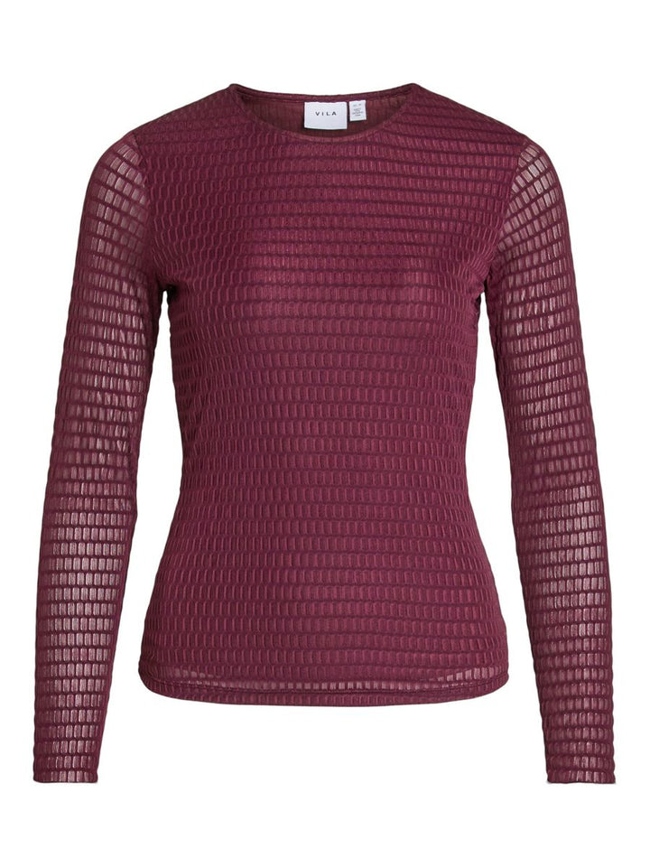 VILARINE O-NECK L/S TOP - NOOS
