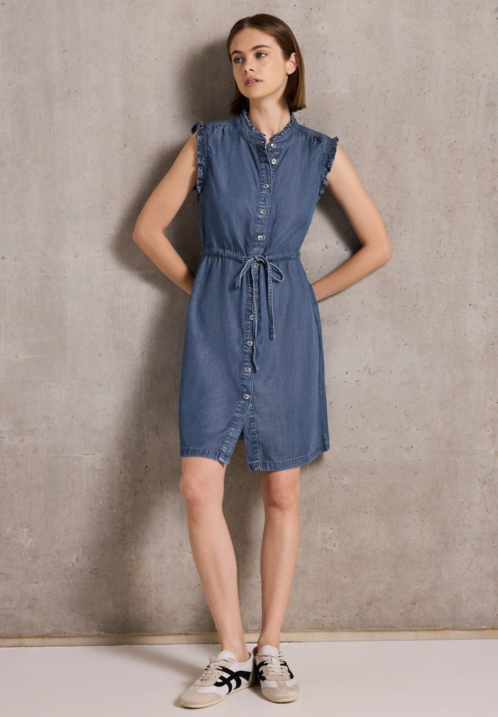 Jeanskleid mit Rüschen