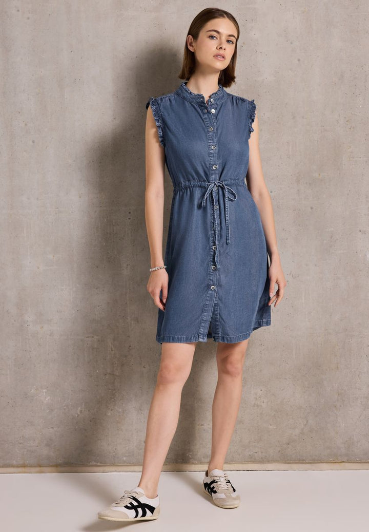 Jeanskleid mit Rüschen