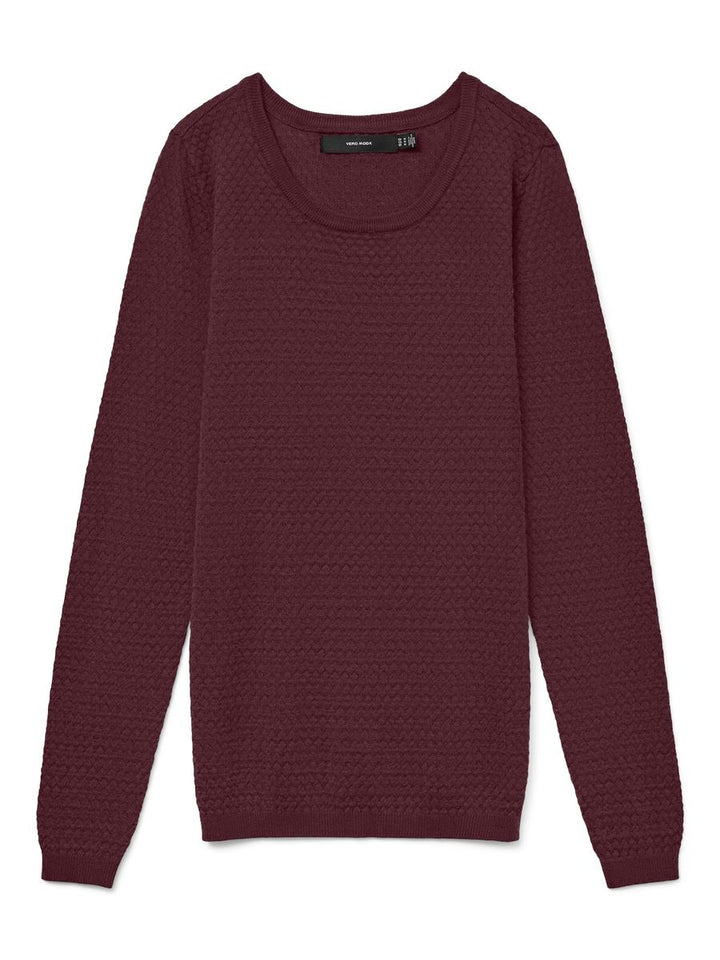 VMCARE STRUCTURE LS O-NECK BLOU NOOS