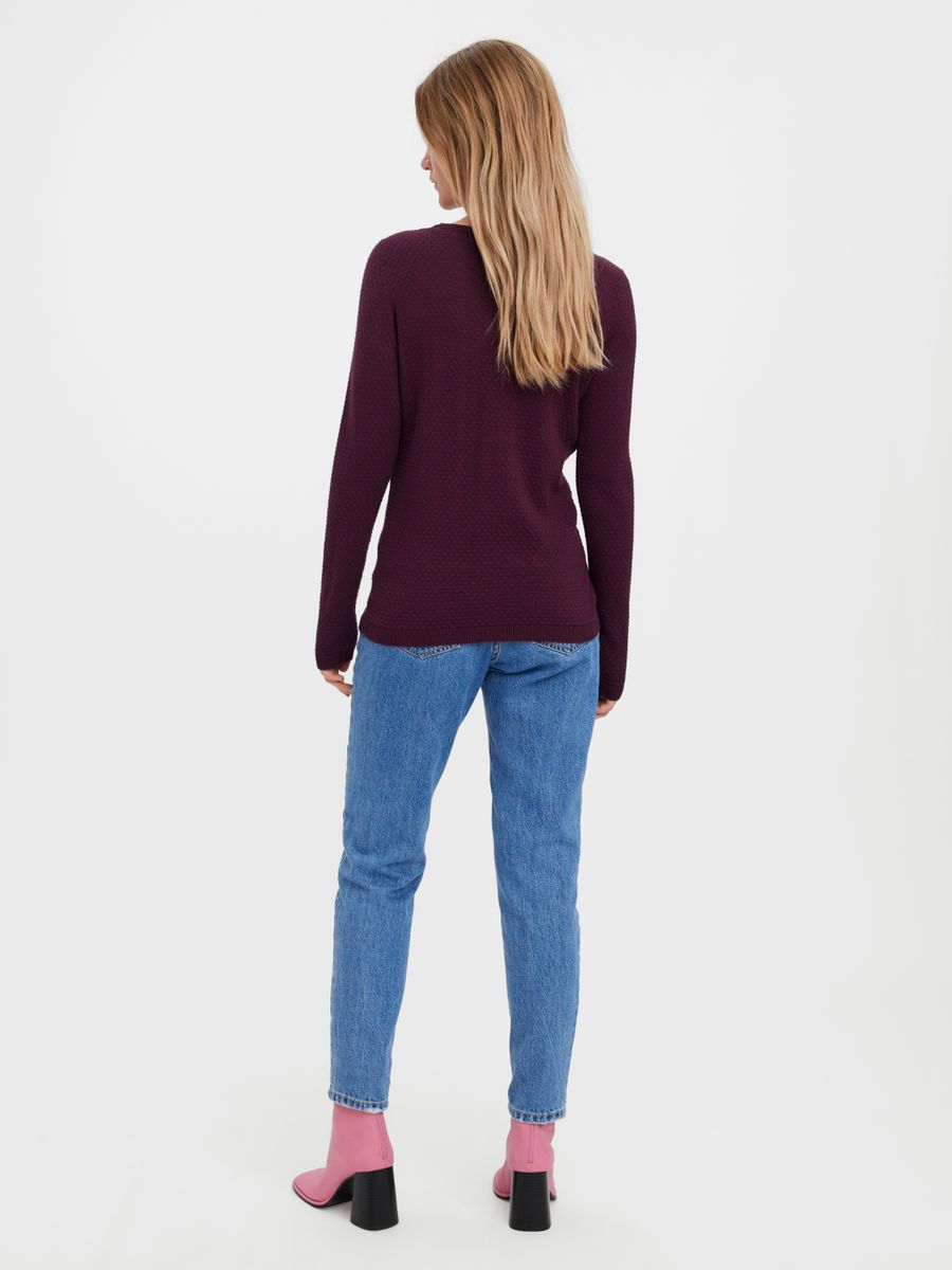 VMCARE STRUCTURE LS O-NECK BLOU NOOS