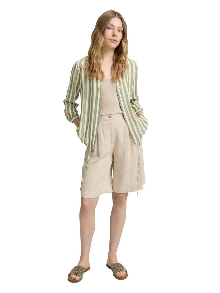 Regular Fit Bluse in Knitter-Optik