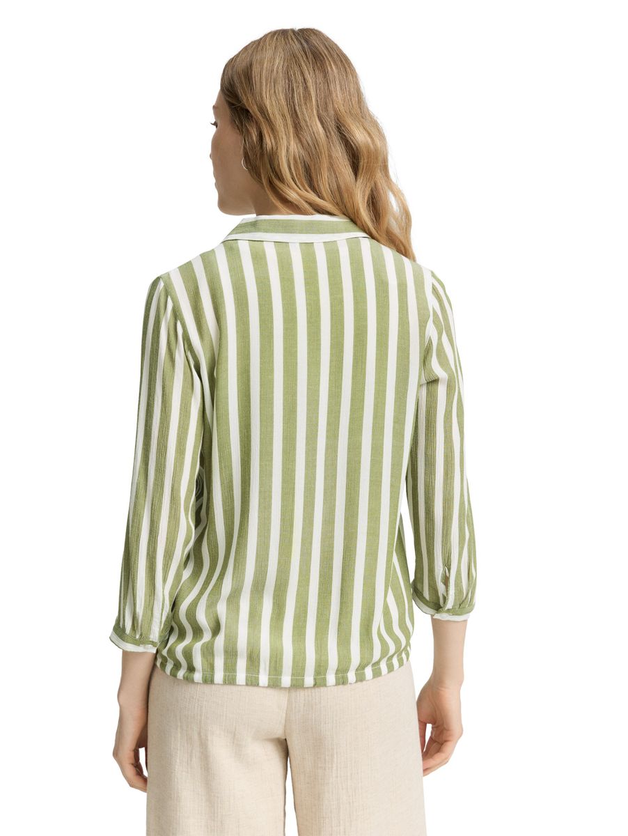 Regular Fit Bluse in Knitter-Optik