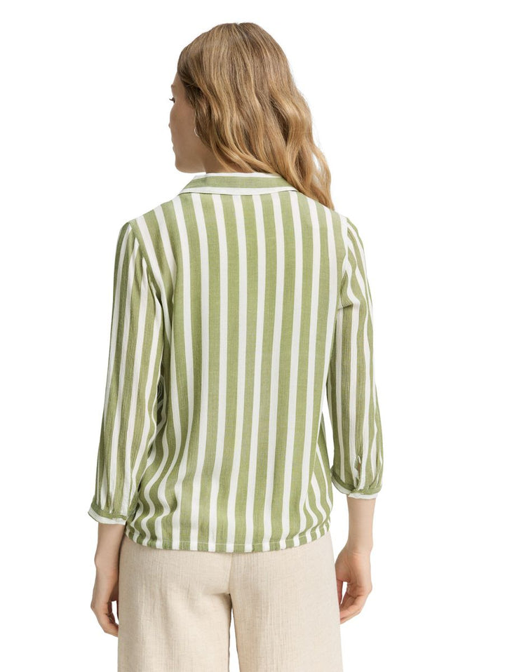 Regular Fit Bluse in Knitter-Optik