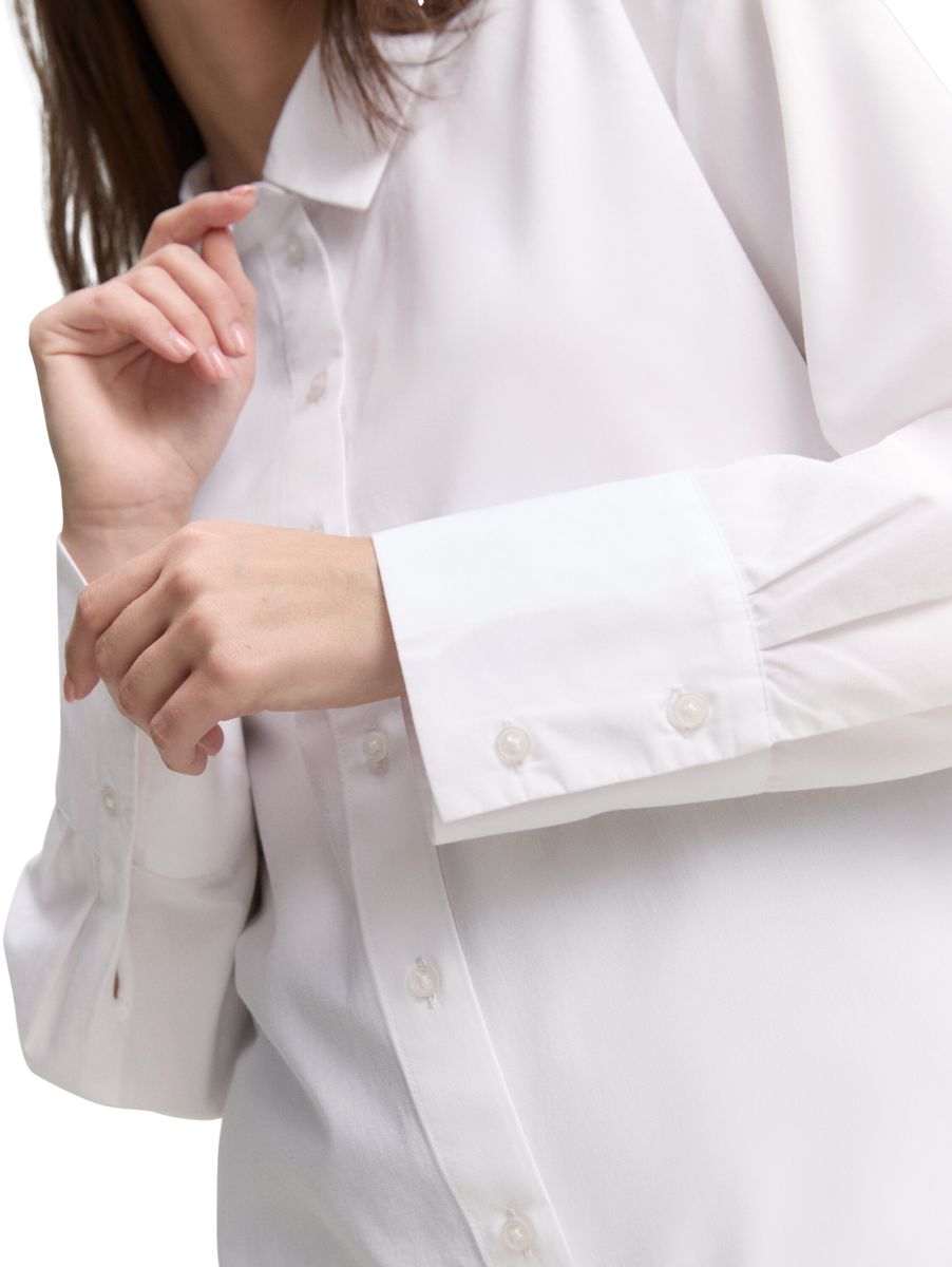 Loose Fit Popeline Hemdbluse