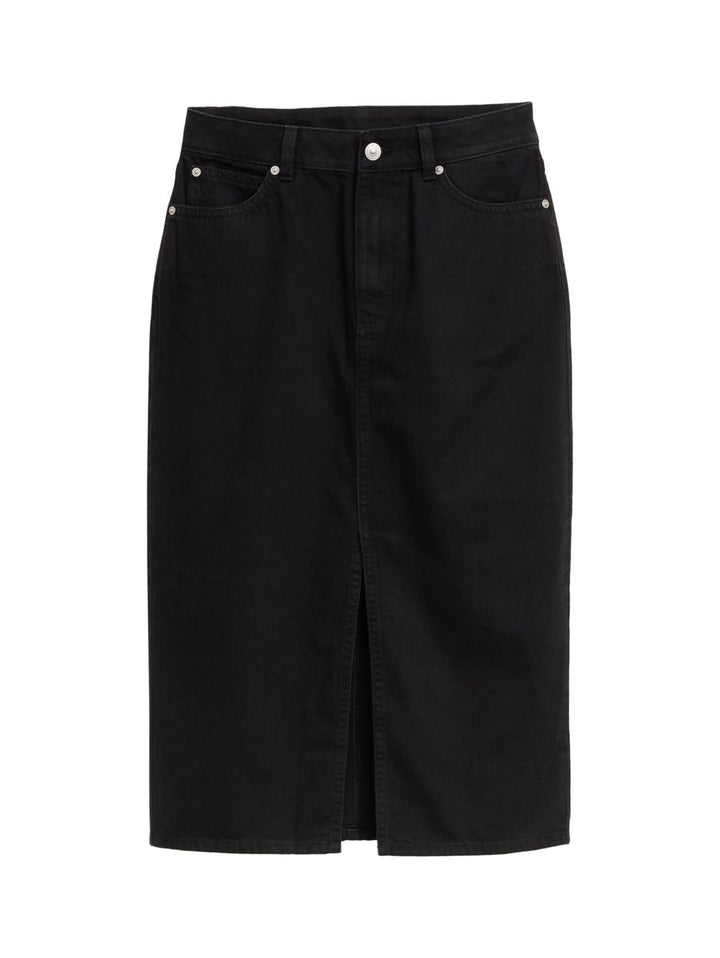 Midi-Jeansrock mit Schlitz