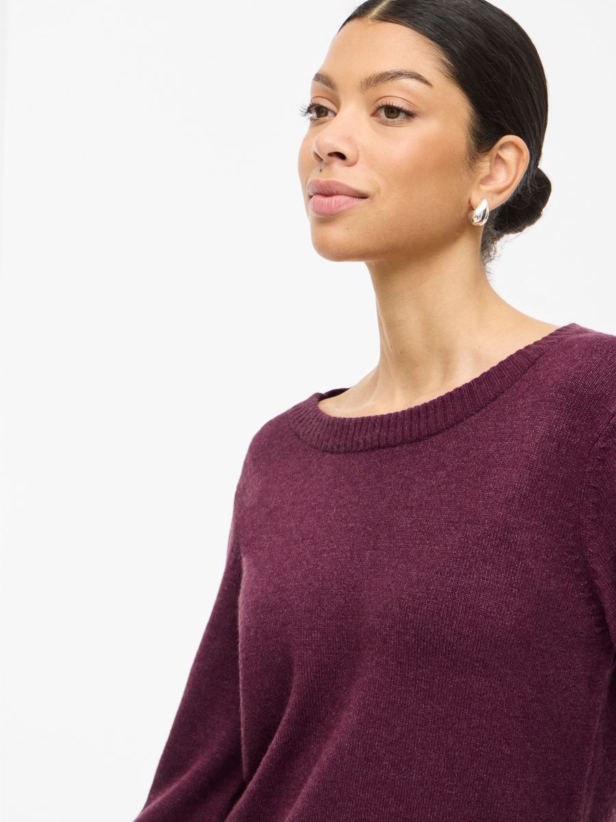 VIRIL O-NECK L/S  KNIT TOP - NOOS