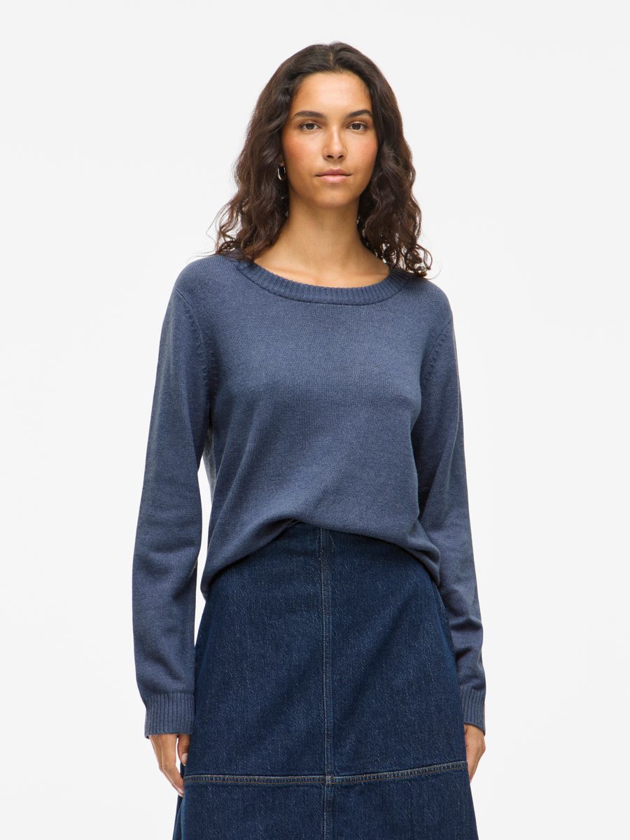 VIRIL O-NECK L/S  KNIT TOP - NOOS