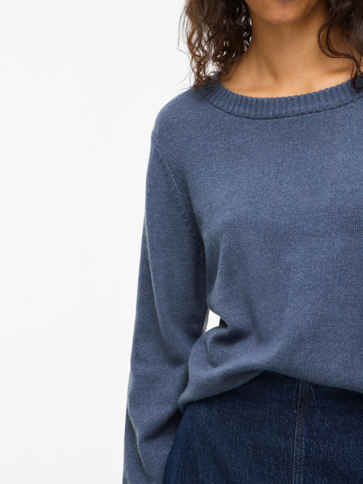VIRIL O-NECK L/S  KNIT TOP - NOOS