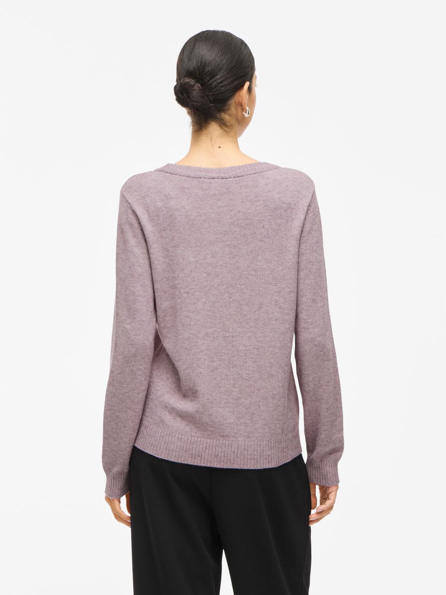 VIRIL O-NECK L/S  KNIT TOP - NOOS