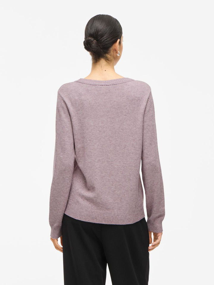 VIRIL O-NECK L/S  KNIT TOP - NOOS